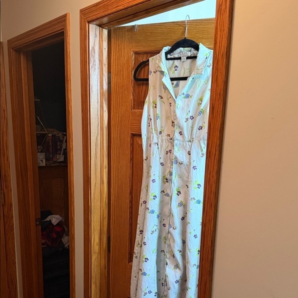 CDC White and Purple Floral Garment